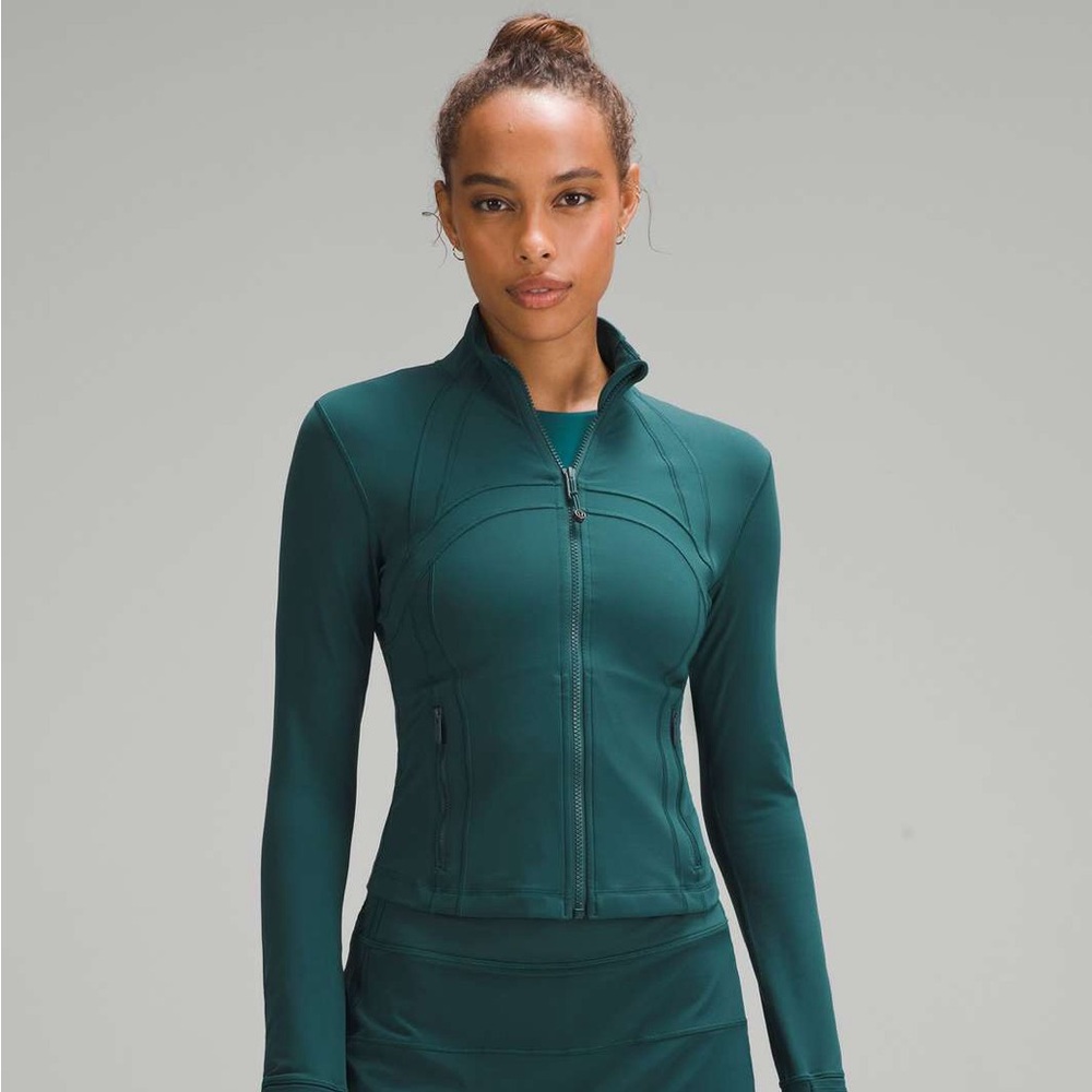 Lululemon Cropped Define Jacket Nulu size 10 storm teal NWT